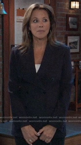 Alexis’s pinstriped blazer on General Hospital