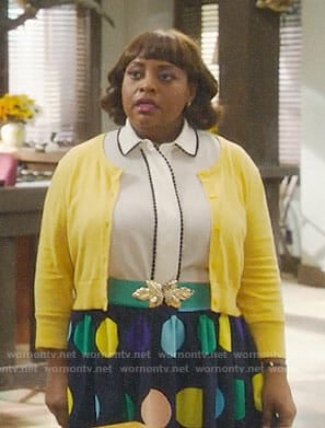 Anne’s polka dot skirt on Trial and Error