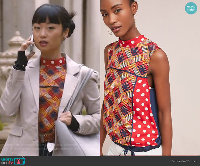 Tiny Evelyn Top worn by Monica (Alice Lee) on Take Two