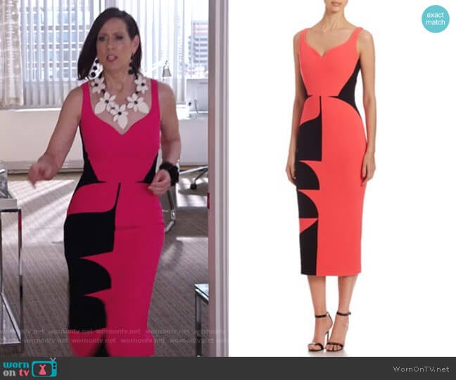 Antonio Berardi Colorblock Sheath Dress worn by Diana Trout (Miriam Shor) on Younger