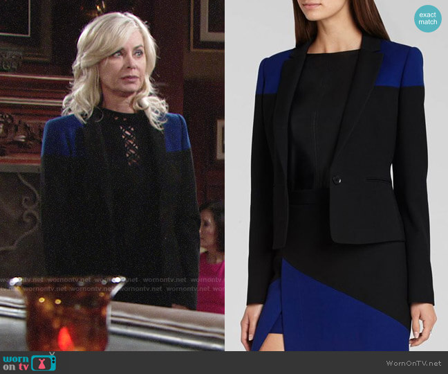 Bcbgmaxazria Oscar Color Block Blazer worn by Ashley Abbott (Eileen Davidson) on The Young and the Restless