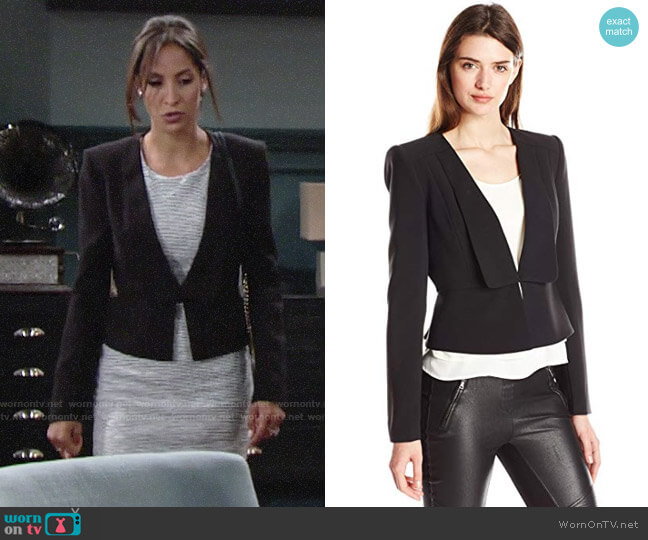 Bcbgmaxazria Pen Jacket worn by Lily Winters (Christel Khalil) on The Young and the Restless