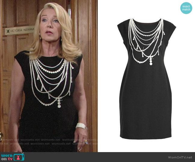 Boutique Moschino Printed Jersey Dress worn by Nikki Reed Newman (Melody Thomas-Scott) on The Young and the Restless