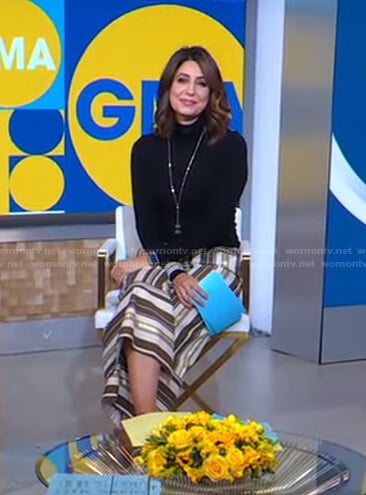 Cecilia’s striped cropped pants on Good Morning America