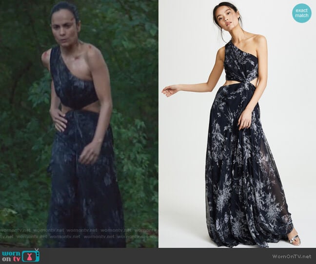 Cinq a Sept Inky Floral Goldie Dress worn by Teresa Mendoza (Alice Braga) on Queen of the South