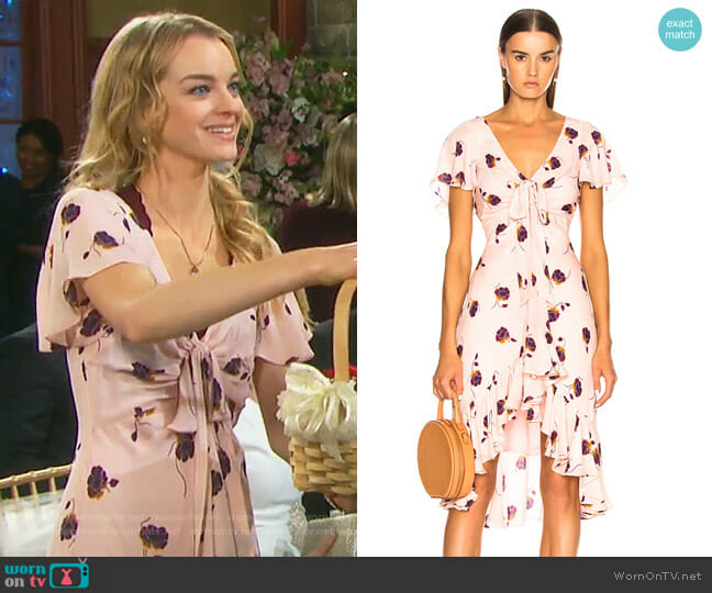 Cinq a Sept Mateo Dress worn by Claire Brady (Olivia Keegan) on Days of our Lives