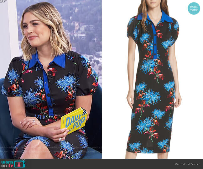 Diane von Furstenberg Elly Floral Dress worn by Carissa Loethen Culiner on E! News