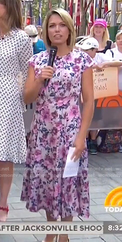 Dylan’s pink floral midi dress on Today