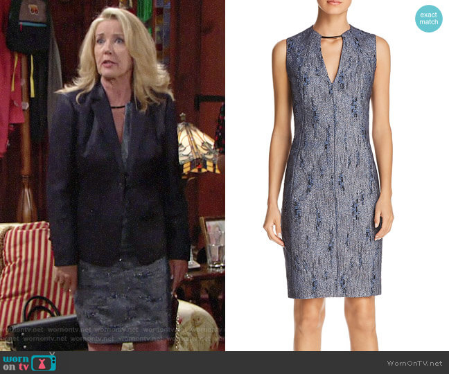 Elie Tahari Pacey Dress worn by Nikki Reed Newman (Melody Thomas-Scott) on The Young and the Restless