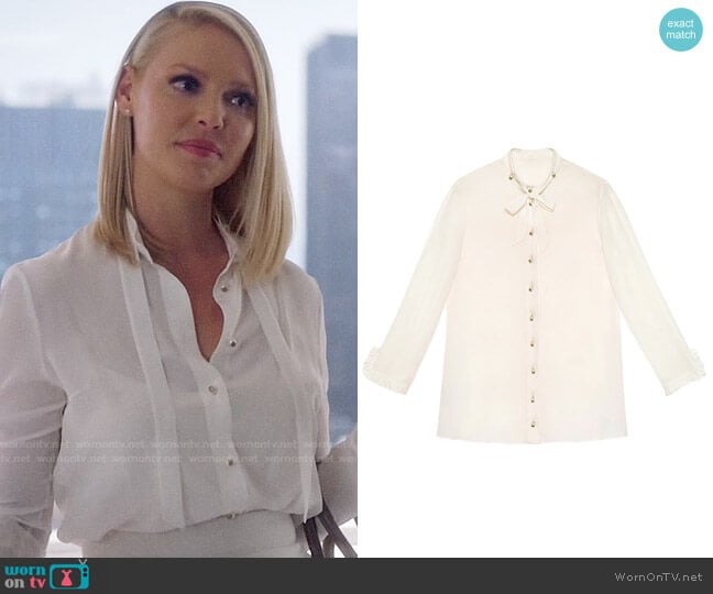 Gucci Silk Button Down Blouse worn by Samantha Wheeler (Katherine Heigl) on Suits