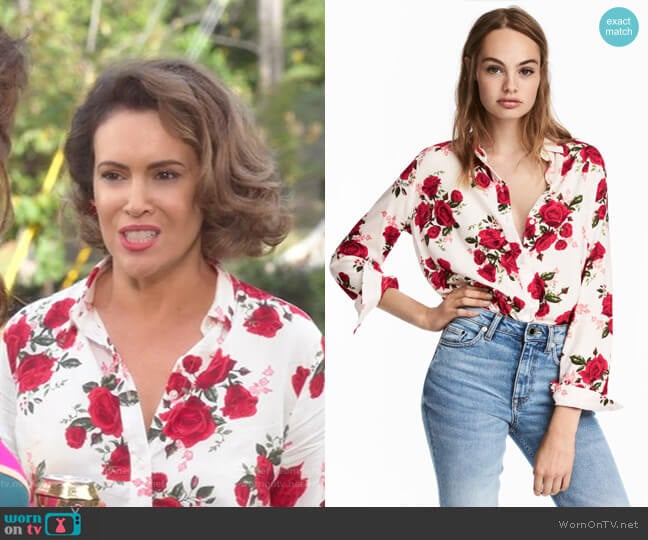 H&M Viscose Shirt worn by Coralee Armstrong (Alyssa Milano) on Insatiable