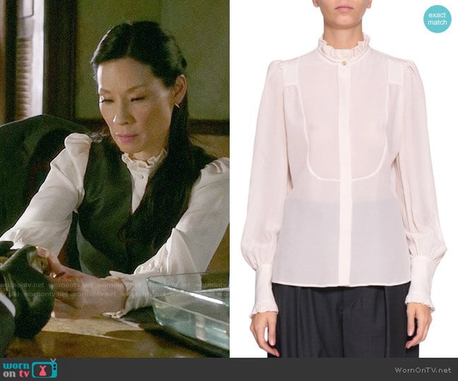 Isabel Marant Sloan Victorian Blouse worn by Joan Watson (Lucy Liu) on Elementary