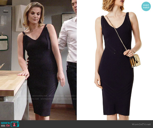 Karen Millen Rib-Knit Body-Con Dress worn by Phyllis Newman (Gina Tognoni) on The Young and the Restless