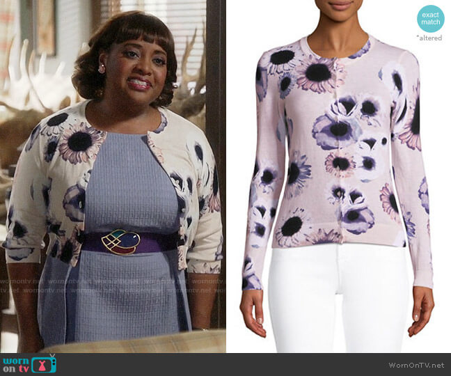 Lord & Taylor Floral Cotton Cardigan worn by Anne Flatch (Sherri Shepherd) on Trial and Error