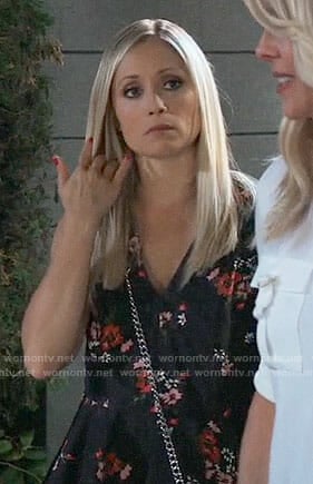 Lulu’s floral peplum top on General Hospital