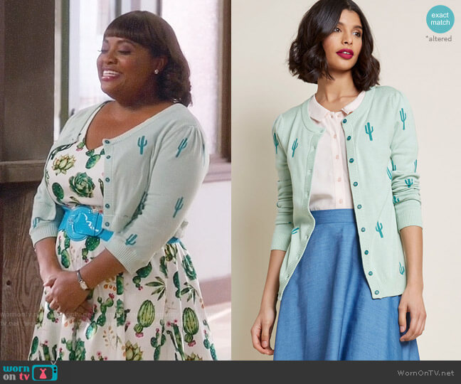 Zest Believe It Cardigan from ModCloth worn by Anne Flatch (Sherri Shepherd) on Trial and Error
