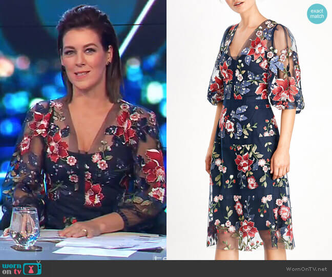 Moss and Spy Heidi Dress worn by Gorgi Coghlan on The Project