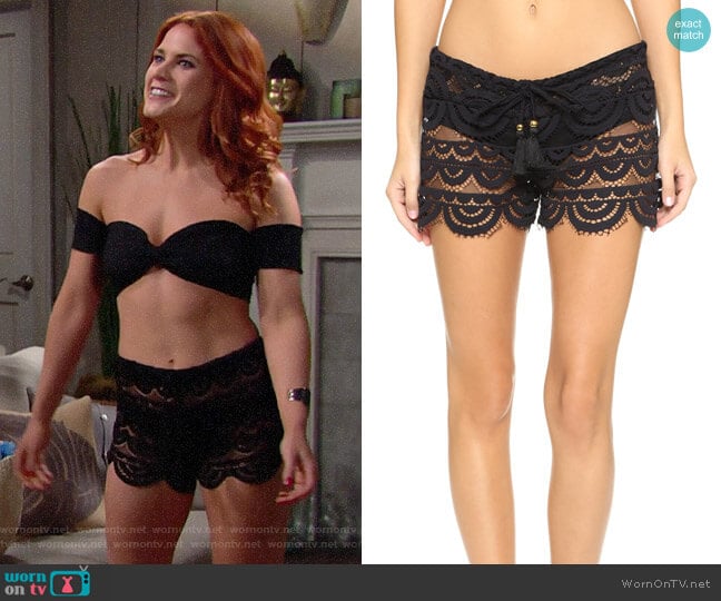 PilyQ Lexi Shorts worn by Sally Spectra (Courtney Hope) on The Bold and the Beautiful