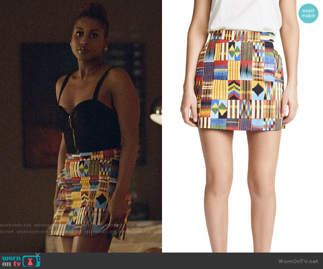 Stella Jean Macro Kente Skirt worn by Issa Dee (Issa Rae) on Insecure