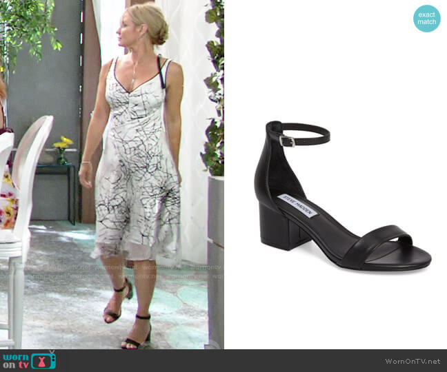 Steve Madden Irenee Sandals worn by Sharon Newman (Sharon Case) on The Young and the Restless