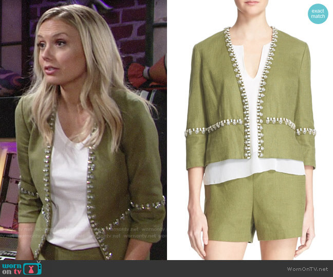 Tory Burch Avery Jacket worn by Abby Newman (Melissa Ordway) on The Young and the Restless