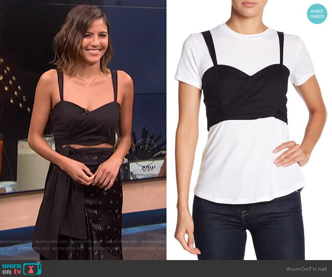 Wayf Bralette Back Tie Tee worn by Erin Lim on E! News