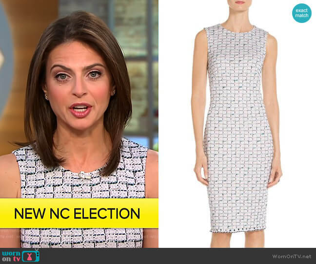 St John Collection Adina Dress worn by Bianna Golodryga on CBS Mornings