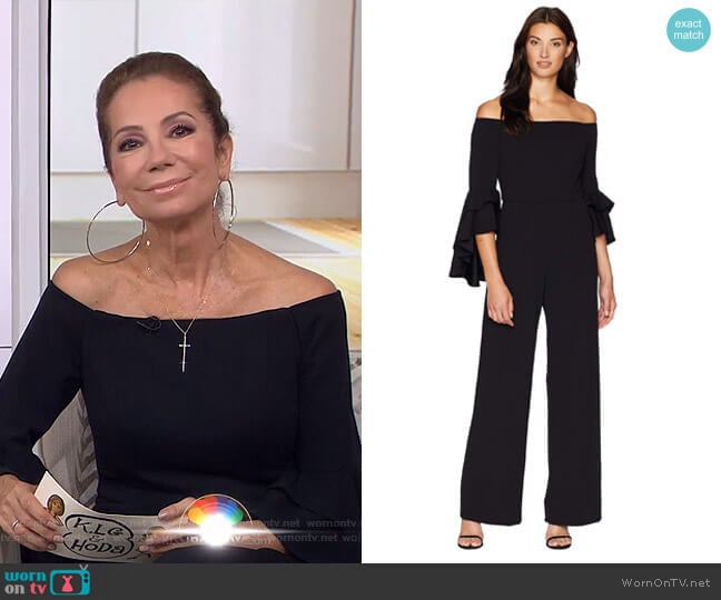 Adrianna Papell Statement Sleeve Stretch Crepe Jumpsuit worn by Kathie Lee Gifford on Today