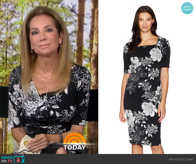 Adrianna Papell Vintage Garden Cowl Sheath Dress worn by Kathie Lee Gifford on Today