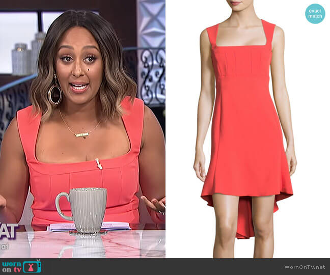Antonio Berardi Hi-Lo Flounce Dress worn by Tamera Mowry on The Real