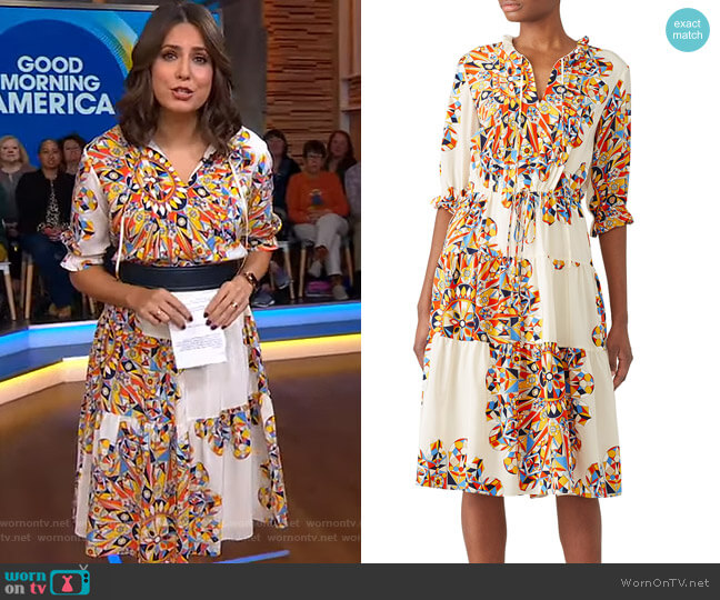 Tory Burch Arabella Dress worn by Cecilia Vega on Good Morning America