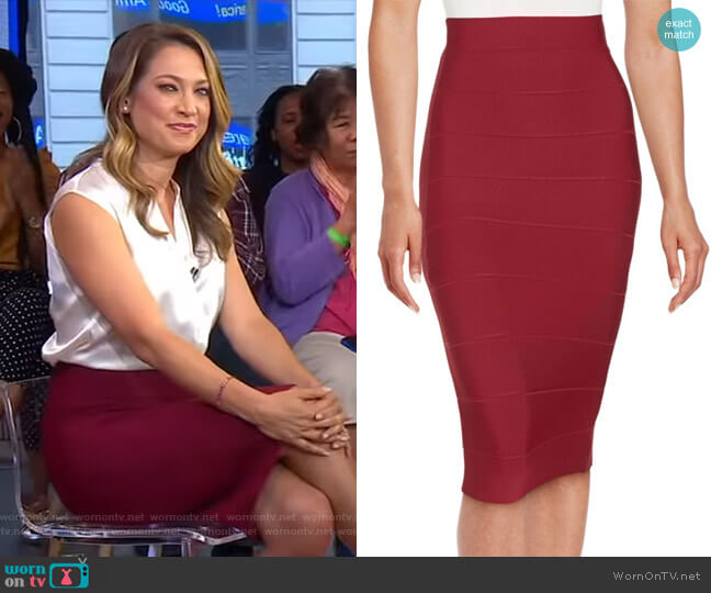 Bcbgmaxazria Leger Skirt worn by Ginger Zee on Good Morning America