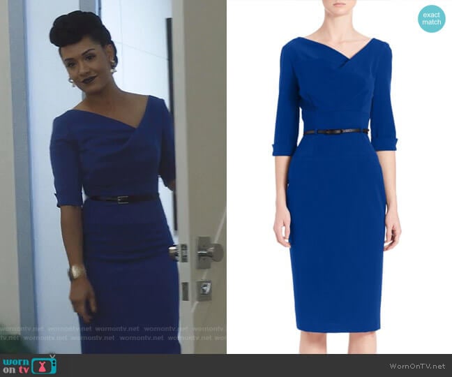 Black Halo Jackie O Dress worn by Reeva Payge (Grace Byers) on The Gifted
