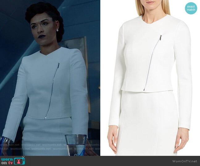 Boss Juleama Jacket worn by Reeva Payge (Grace Byers) on The Gifted