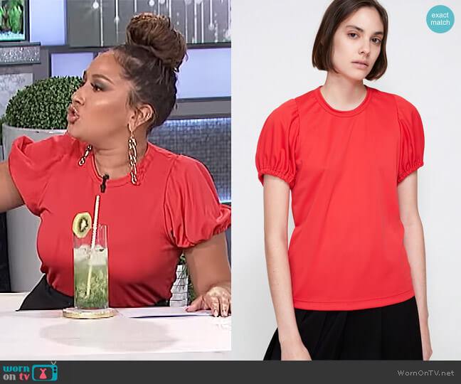 Comme Des Garcons Puff Sleeve Top worn by Adrienne Houghton on The Real