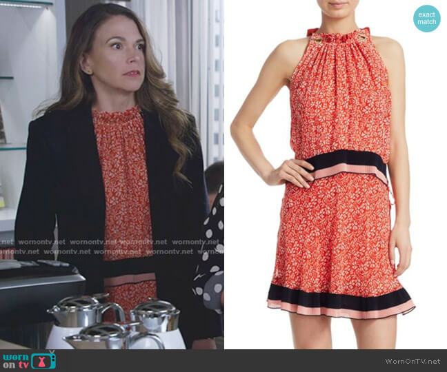 Derek Lam 10 Crosby Silk Tiered Halter Dress worn by Liza Miller (Sutton Foster) on Younger
