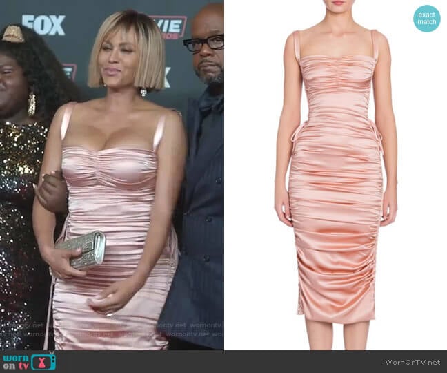 Dolce & Gabbana Ruched Satin Lace-Up Dress worn by Giselle (Nicole Ari Parker) on Empire