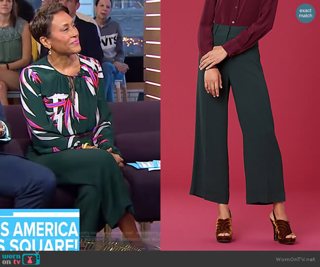 Diane von Furstenberg High Waisted Culotte worn by Robin Roberts on Good Morning America
