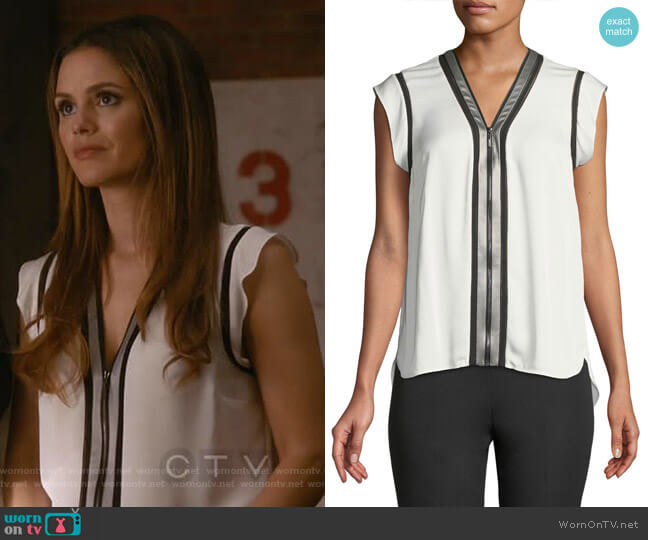 Elie Tahari Vallie Blouse worn by Samantha Swift (Rachel Bilson) on Take Two