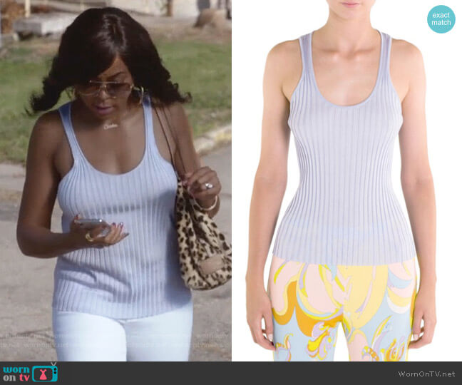 Emilio Pucci Ribbed Knit Tank Top worn by Cookie Lyon (Taraji P. Henson) on Empire