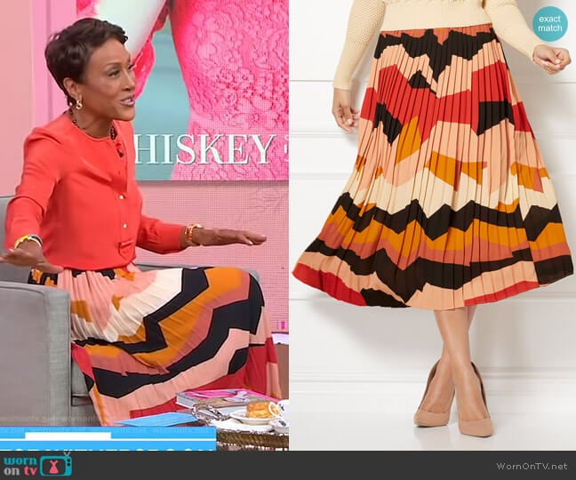 New York & Company Gianna Skirt - Eva Mendes Collection worn by Robin Roberts on Good Morning America