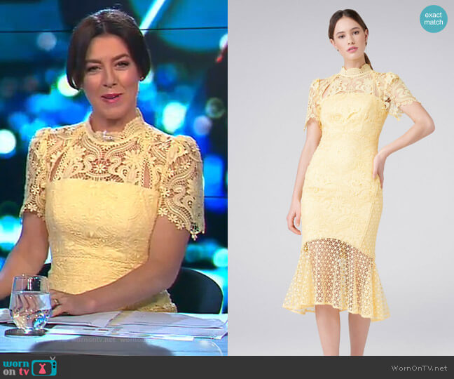 Forever New Versailles Dress worn by Gorgi Coghlan on The Project