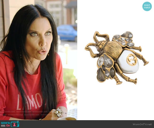Gucci Multi-Finger Ring with Bee worn by LeeAnne Locken on The Real Housewives of Dallas