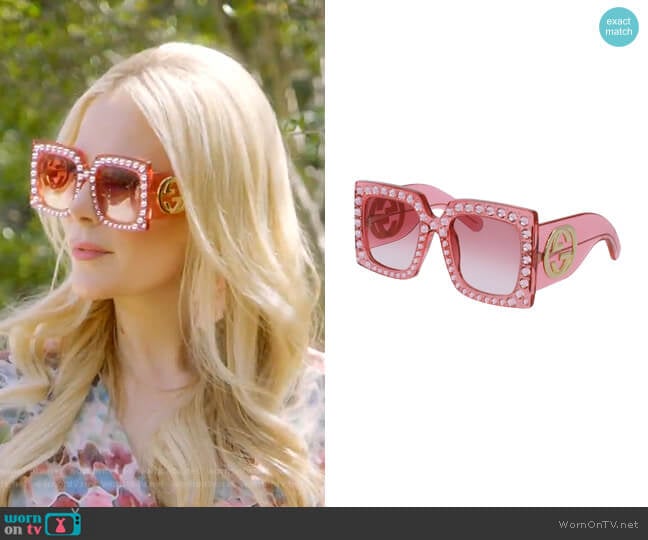 Gucci Oversize square-Frame Acetate Sunglasses worn by Kameron Westcott on The Real Housewives of Dallas