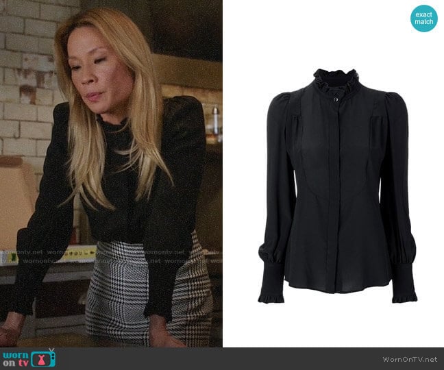 Isabel Marant Sloan Victorian Blouse worn by Joan Watson (Lucy Liu) on Elementary