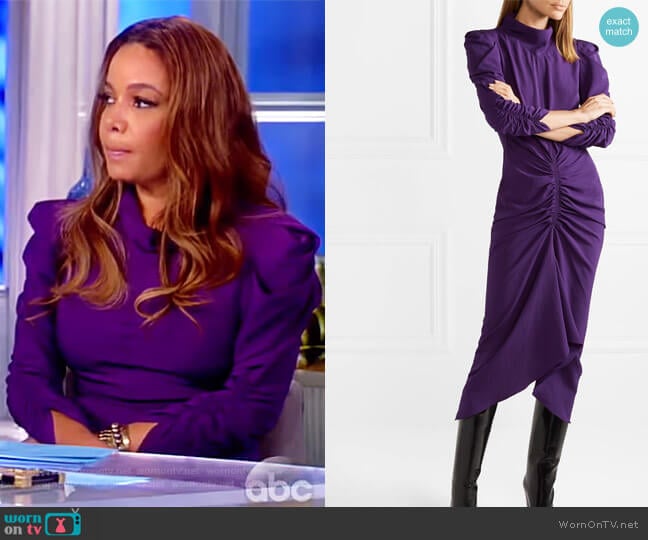 Isabel Marant Tizy ruched dress worn by Sunny Hostin on The View
