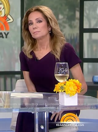 Kathie’s purple v-neck jumpsuit on Today
