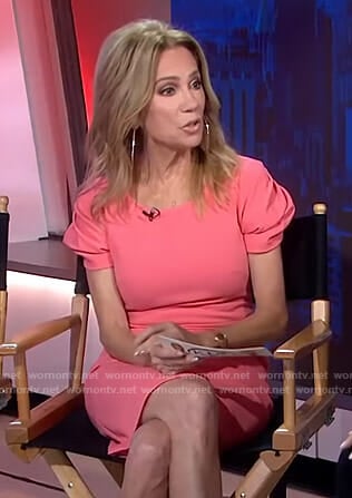 Kathie’s pink puff sleeve dress on Today