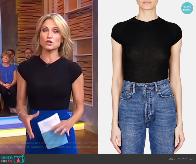 Khaite Anouk Bodysuit worn by Amy Robach on Good Morning America