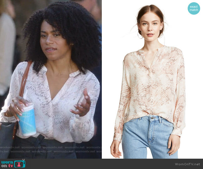 L'Agence Bardot Blouse worn by Maggie Pierce (Kelly McCreary) on Greys Anatomy